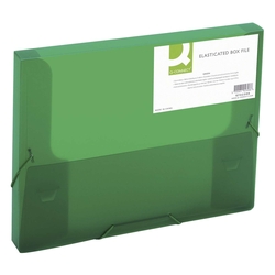 Q-Connect Sammelbox - ca. 250 Blatt, grün-transparent