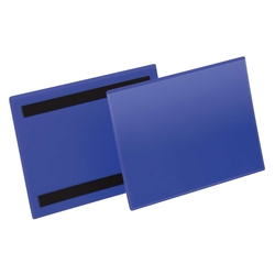 Durable Kennzeichnungstasche - magnetisch, A5 quer, PP, dokumentenecht, dunkelblau, 50 Stück