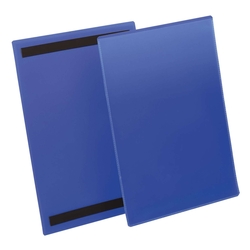 Durable Kennzeichnungstasche - magnetisch, A4 hoch, PP, dokumentenecht, dunkelblau, 50 Stück