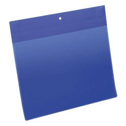 Durable Kennzeichnungstasche - magnetisch, A4 quer, PP, dokumentenecht, dunkelblau, 10 Stück