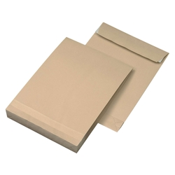mayer-network Faltentaschen B4, ohne Fenster, mit 40 mm-Falte und Klotzboden, 140 g/qm, braun, 100 Stück