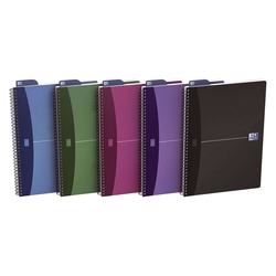 Oxford Office Spiralbuch - A6, 5 mm kariert, 90 Blatt, sortiert