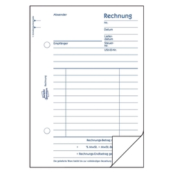 Avery Zweckform® 706 Rechnung, DIN A6, vorgelocht, 2 x 50 Blatt, weiß