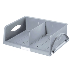 Leitz 5262 Trennwand für Briefkorb, Polystyrol, 2 Stück, grau transparent