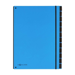 Pagna® Pultordner Trend - 12 Fächer, Eckspanngummi, hellblau