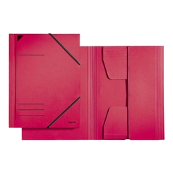 Leitz 3981 Eckspannermappe, A4, Füllhöhe 350 Blatt, Primärkarton, rot