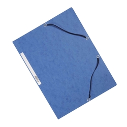 Q-Connect Eckspanner - Karton A4 mit Gummizug blau