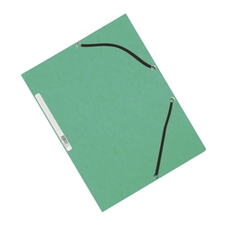Q-Connect Eckspanner - Karton A4 mit Gummizug grün