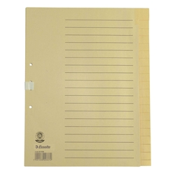 Esselte Register - blanko, A4, Papier, 20 Blatt, chamois