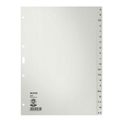 Leitz 4300 Register - A - Z, Papier, A4, 30 cm hoch, 20 Blatt, grau