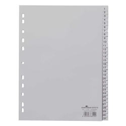 Durable Zahlenregister - PP, 1 - 31, grau, A4, 31 Blatt
