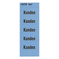 Leitz 1507 Inhaltsschild Kunden, selbstklebend, 100 Stück, blau