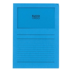 Elco Sichtmappen Ordo classico - mit Sichtfenster und Linien, intensiv blau, 100 Stück