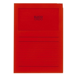 Elco Sichtmappen Ordo classico - mit Sichtfenster und Linien, intensiv rot, 100 Stück