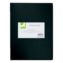 Q-Connect Sichtbuch - 40 Hüllen, Einband PP, 450 mym, schwarz