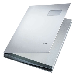 Leitz 5700 Unterschriftsmappe, 20 Fächer, Überzug PP, grau