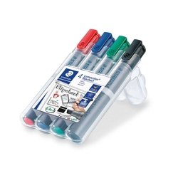 Staedtler® Flipchart-Marker Lumocolor® 356 B, nachfüllbar, STAEDTLER Box mit 4 Farben
