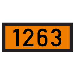 Warntafel 1263, orange, Folie, 300 x 120 mm, Einzeletikett