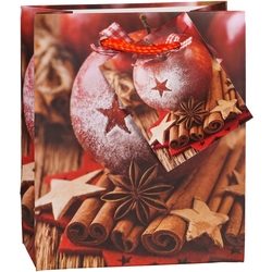 TSI 12er Pack Geschenktüten Weihnachten "Hüttenzauber" klein