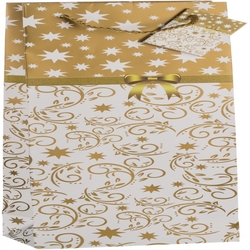 TSI 12er Pack Geschenktüten für Flaschen mit Weihnachtsmotiven