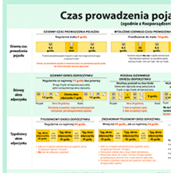 Plakat Lenk- und Ruhezeiten in polnischer Sprache