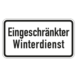 Hinweisschild "Eingeschränkter Winterdienst" 420 x 231 mm