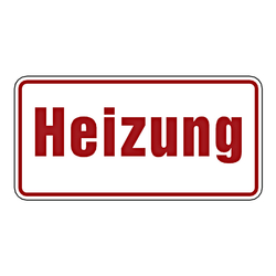 Hinweisschild "Heizung"
