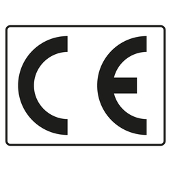 CE-Kennzeichen weiß / schwarz Größe (BxH) 15 x 11 mm 100 Stück/Pack