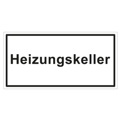 Türhinweisschild "Heizungskeller" 3er Pack Folie selbstklebend