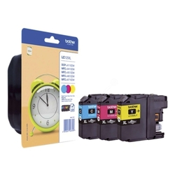 Brother® Inkjet-Druckpatronen cyan, magenta, yellow, 3x1.200 Seiten, LC125XLRBWBPDR