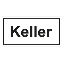 Türhinweisschild "Keller" 3er Pack Folie selbstklebend
