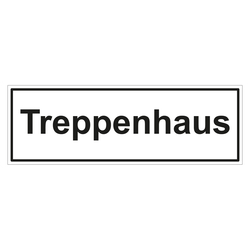 Türhinweisschild "Treppenhaus" 3er Pack Folie selbstklebend 297 x 100 mm