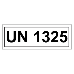 Gefahrzettel mit UN 1325, in verschiedenen Größen