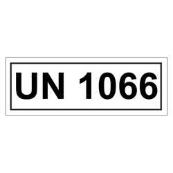 Gefahrzettel mit UN 1066