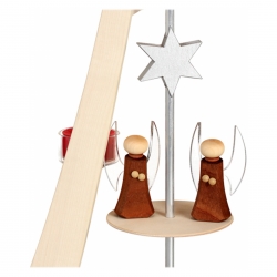 Seiffener Volkskunst Weihnachtspyramide L-Form CHRISTI GEBURT /& ENGEL 50 cm