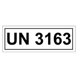 Gefahrzettel mit UN 3163