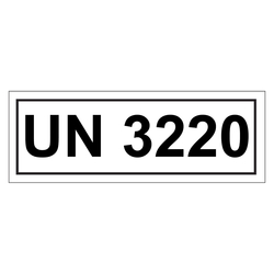 Gefahrzettel mit UN 3220