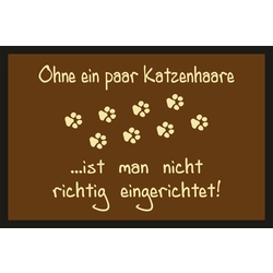 Türmatte Fußmatte mit Motiv/Spruch "Katzenhaare"