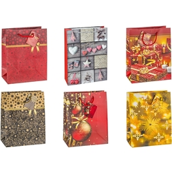 TSI 12er Pack Geschenktüte mittel ca. 18 x 10 x 23 cm Weihnachten SERIE 9
