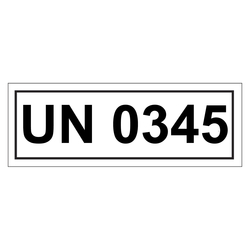 Gefahrzettel mit UN 0345