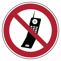 Verbotszeichen Handy benutzen verboten