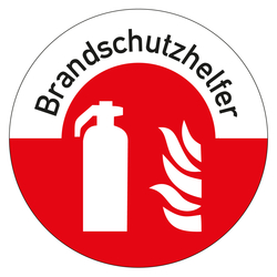 Helmaufkleber "Brandschutzhelfer" Folie selbstklebend Ø 40 mm 12 Stück/Bogen