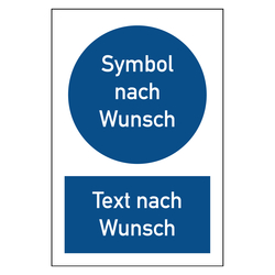 Kombischild "Text + Symbol nach Wunsch"