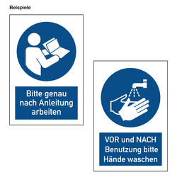 Kombischild "Text + Symbol nach Wunsch"