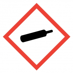 GHS-Symbol 04 Gasflasche - unter Druck stehende Gase 25 mm x 25 mm 100er Rolle
