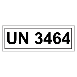 Gefahrzettel mit UN 3464
