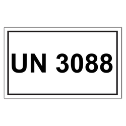 Gefahrzettel mit UN 3088, Folie, 100 x 60 mm, 500 St&uuml;ck/Rolle