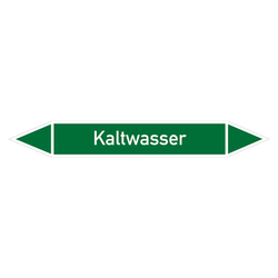 Rohrleitungskennzeichen Kaltwasser Folie selbstklebend 15 x 100 mm