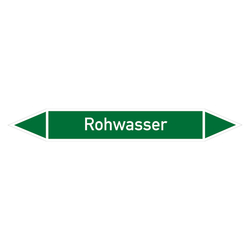 Rohrleitungskennzeichen Rohwasser