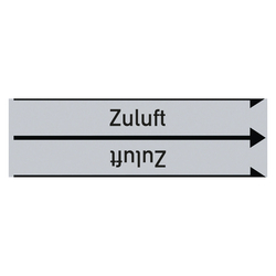 Rohrleitungskennzeichen Zuluft für Rohrleitungen ab Ø 10 mm (3/8 Zoll), Folie selbstklebend 90 mm x 33 m auf Rolle